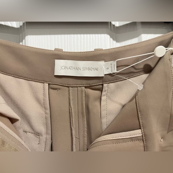 Jonathan Simkhai The Ivy Eco-Twill Pant in Otter Size 6 - Picture 7 of 8